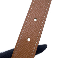 Load image into Gallery viewer, HERMES Gamma reversible belt Size 85 Black/Gold Swift Leather Epsom
