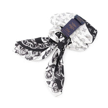 Load image into Gallery viewer, LOUIS VUITTON LV Bloom Scrunchie Noir/WhiteM96662 Silk100%
