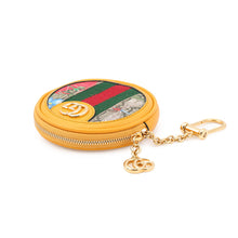 将图像加载到图库查看器中，GUCCI Ophidia GGFlora Round Coin Purse Yellow/Multicolor574840 92YBC 9781 PVC/Leather
