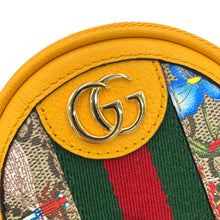 将图像加载到图库查看器中，GUCCI Ophidia GGFlora Round Coin Purse Yellow/Multicolor574840 92YBC 9781 PVC/Leather
