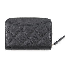Load image into Gallery viewer, CHANEL Matelassé Classic Zip Coin Purse BlackAP0216 Caviar Leather
