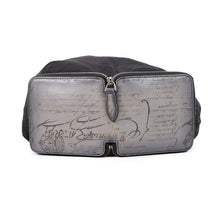Load image into Gallery viewer, Berluti Calligraphy Eco Bag Black/Gray Nylon Leather
