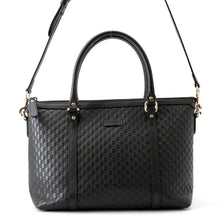 将图像加载到图库查看器中，GUCCI MicroGuccissima 2WAYBag Black449656 Leather
