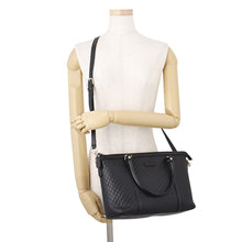 将图像加载到图库查看器中，GUCCI MicroGuccissima 2WAYBag Black449656 Leather
