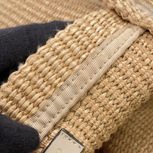 将图像加载到图库查看器中，JIMMY CHOO Beach Tote Beige Raffia
