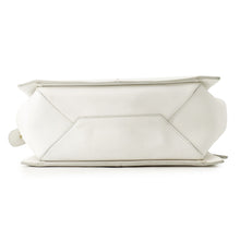 将图像加载到图库查看器中，CELINE Triford Tote Bag White179043 Leather Size Small
