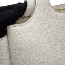 将图像加载到图库查看器中，CELINE Triford Tote Bag White179043 Leather Size Small

