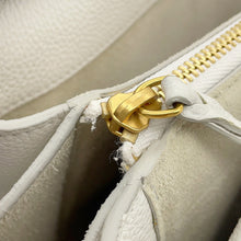 将图像加载到图库查看器中，CELINE Triford Tote Bag White179043 Leather Size Small

