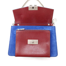 将图像加载到图库查看器中，Givenchy GV3 Shoulder Bag Bordeaux/Blue Leather suede Size Small
