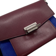 将图像加载到图库查看器中，Givenchy GV3 Shoulder Bag Bordeaux/Blue Leather suede Size Small
