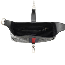 将图像加载到图库查看器中，BALENCIAGA ×BALENCIAGA The Hacker Hobo Bag Black680118 Canvas Leather Size Small
