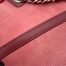 将图像加载到图库查看器中，CHANEL Deauville ChainTote Bag Pink/RedA66939 Canvas Leather Size PM
