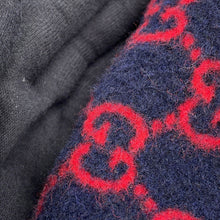 Load image into Gallery viewer, GUCCI GG Wool Backpack Navy/Red598184 Leather Wool
