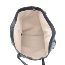 将图像加载到图库查看器中，JIMMY CHOO NINE 2 FINE Shopping Tote Bag White/Denim Leather Canvas
