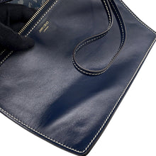 将图像加载到图库查看器中，JIMMY CHOO NINE 2 FINE Shopping Tote Bag White/Denim Leather Canvas
