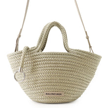 Load image into Gallery viewer, BALENCIAGA Ibiza Basket Bag Khaki695612 Nylon Leather Size Small
