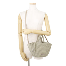 Load image into Gallery viewer, BALENCIAGA Ibiza Basket Bag Khaki695612 Nylon Leather Size Small
