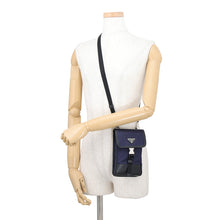 Load image into Gallery viewer, PRADA ShoulderPouch Black/Navy2ZH109 Canvas Leather
