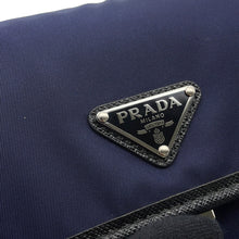 Load image into Gallery viewer, PRADA ShoulderPouch Black/Navy2ZH109 Canvas Leather
