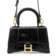 Load image into Gallery viewer, BALENCIAGA Hour glass Black592833 Embossed Leather Size XS

