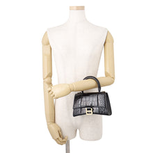 Load image into Gallery viewer, BALENCIAGA Hour glass Black592833 Embossed Leather Size XS
