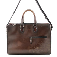 将图像加载到图库查看器中，Berluti To Jules 2WAY Bag Dark Brown scritto leather
