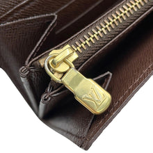 将图像加载到图库查看器中，LOUIS VUITTON Portefeuille Sarah BrownN61734 Damier Ebene Canvas
