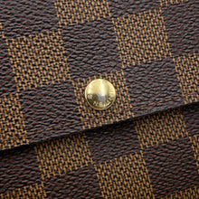 将图像加载到图库查看器中，LOUIS VUITTON Portefeuille Sarah BrownN61734 Damier Ebene Canvas
