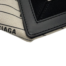 将图像加载到图库查看器中，BALENCIAGA Navy Tote Bag White/Black339933 Canvas Leather Size S
