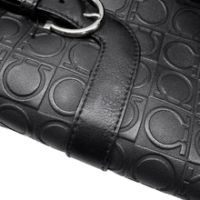 将图像加载到图库查看器中，Ferragamo Gancini Shoulder Bag BlackAQ-21 Leather
