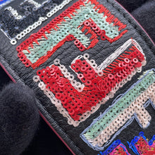 Load image into Gallery viewer, FENDI Logo Strap Black/Multicolor8AV077 Leather Sequins
