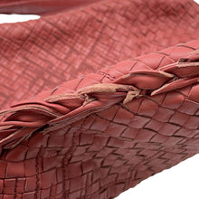 将图像加载到图库查看器中，Bottega Veneta INTRECCIATO Hobo Bag Red Leather Size Large
