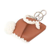 Load image into Gallery viewer, LOEWE Bunny Bag Charm Pouch Brown Leather
