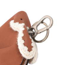 Load image into Gallery viewer, LOEWE Bunny Bag Charm Pouch Brown Leather
