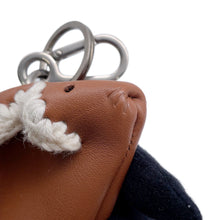 Load image into Gallery viewer, LOEWE Bunny Bag Charm Pouch Brown Leather
