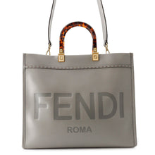 Load image into Gallery viewer, FENDI Sunshine 2-way Shoulder Bag Gray8BH386 Leather Size Medium

