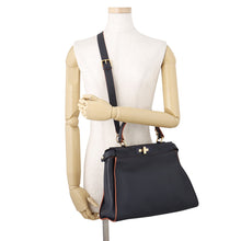 Load image into Gallery viewer, FENDI Peekaboo 2wayShoulder Bag Navy8BN226 Leather Size regular
