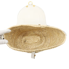 Load image into Gallery viewer, Chloe Mercy Bucket Natural/White Raffia Leather Size Small
