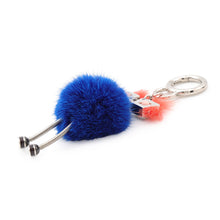 Load image into Gallery viewer, FENDI Witches Bag Charm Blue Fur
