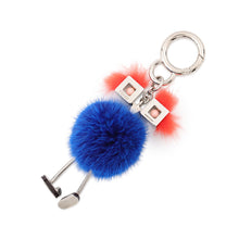 Load image into Gallery viewer, FENDI Witches Bag Charm Blue Fur
