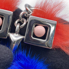 Load image into Gallery viewer, FENDI Witches Bag Charm Blue Fur
