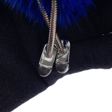 Load image into Gallery viewer, FENDI Witches Bag Charm Blue Fur

