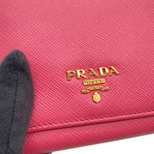 Load image into Gallery viewer, PRADA Tri-fold wallet Pink1MH176 Leather
