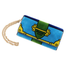 Load image into Gallery viewer, PRADA Long wallet Blue/Multicolor1MH019 Velour
