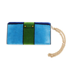 Load image into Gallery viewer, PRADA Long wallet Blue/Multicolor1MH019 Velour

