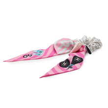 Load image into Gallery viewer, CHANEL Scrunchie with ribbon Pink/Gray Nylon
