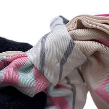 Load image into Gallery viewer, CHANEL Scrunchie with ribbon Pink/Gray Nylon

