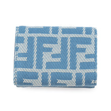 将图像加载到图库查看器中，FENDI ZUCCA Baguette Tri-fold Wallet Blue8M0395AUNJF1SKL Canvas
