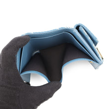 将图像加载到图库查看器中，FENDI ZUCCA Baguette Tri-fold Wallet Blue8M0395AUNJF1SKL Canvas
