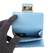将图像加载到图库查看器中，FENDI ZUCCA Baguette Tri-fold Wallet Blue8M0395AUNJF1SKL Canvas
